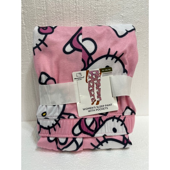 Hello Kitty Other - Hello Kitty Women's Pajama Sleep Pants XL Pink Cartoon Sleepwear with Pockets